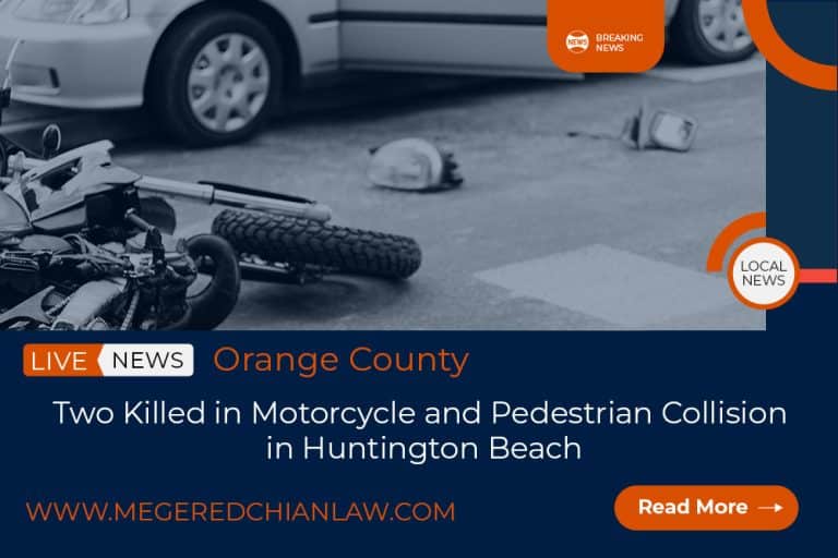 Motorcycle and Pedestrian Collision in Huntington Beach